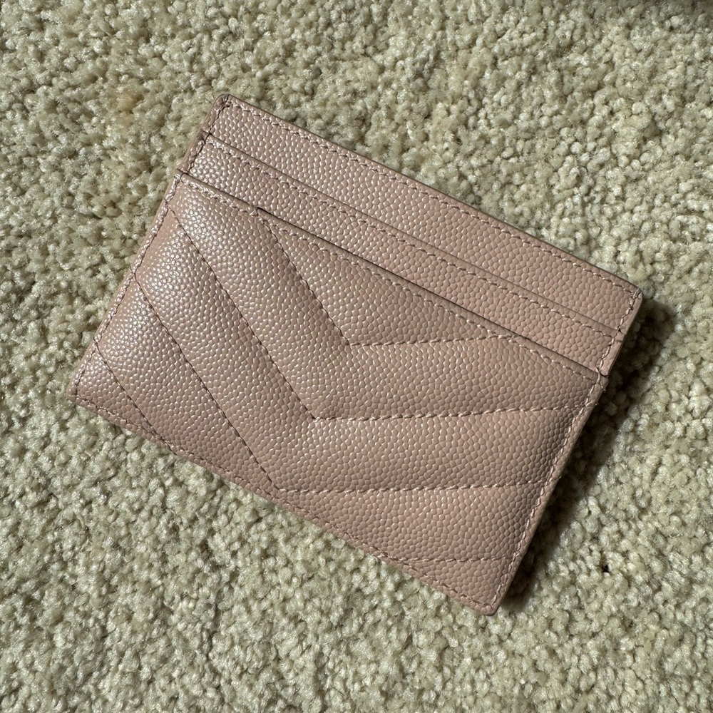 YSL Saint Laurent Cassandre Card Case Holder in Pale Blush | Case grain de Poudr - Picture 7 of 12
